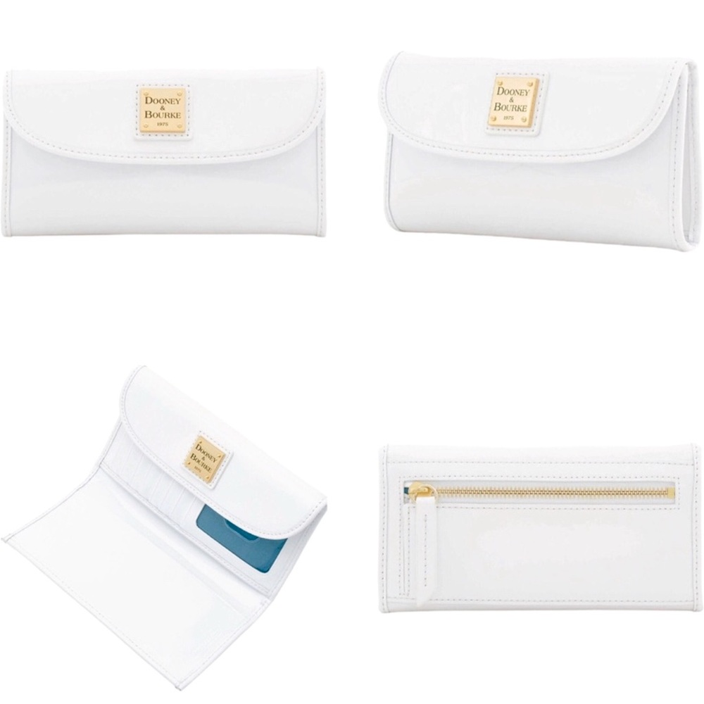 DOONEY & BOURKE White Patent Leather Continental Wallet